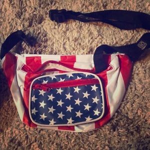 American flag fanny pack